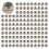 50pcs M2 Zinc Plated Self-Locking Nylon Insert Hex Lock Nuts 1
