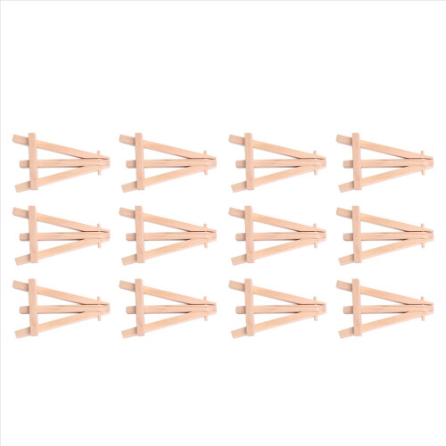 Pacote com 12 mini cavaletes de madeira de 5 polegadas para telas pequenas e fotos 1