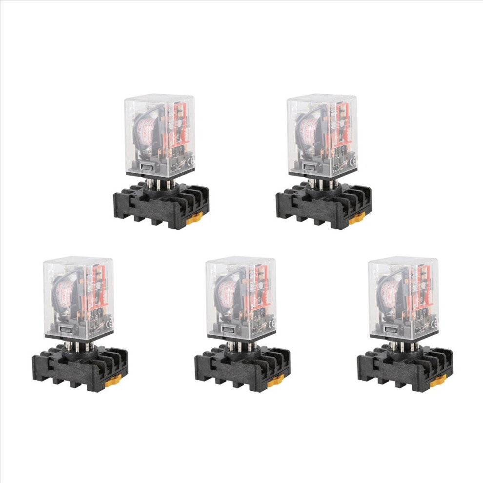 Mk2p-I Clear Shell Dpdt Ac220v Coil Power Relay Socket Base 4853158884017