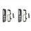 3Pcs for Golf 4 Interior Door Handle Lifter Switch Bracket Caps 1