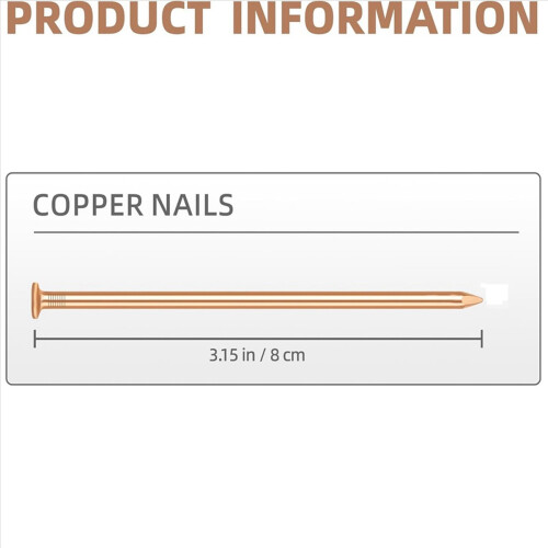 15Pcs Copper Nails for Killing Trees Stump Root, 3.14 Inch 2