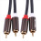 Rexlis 2 to 2 Hifi Audio Cable Ofc Av Speaker Wire 1M 7