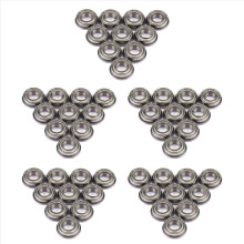 10 peças de rolamentos flangeados F688ZZ de aço metálico 8 x 16 x 5 mm para motor