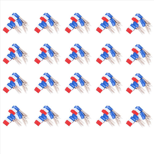 Παρτίδα 50 τμχ Mini Cure-dents Avec Drapeau - Γαλλία (Μπλε, Μπλαν, Ρουζ)