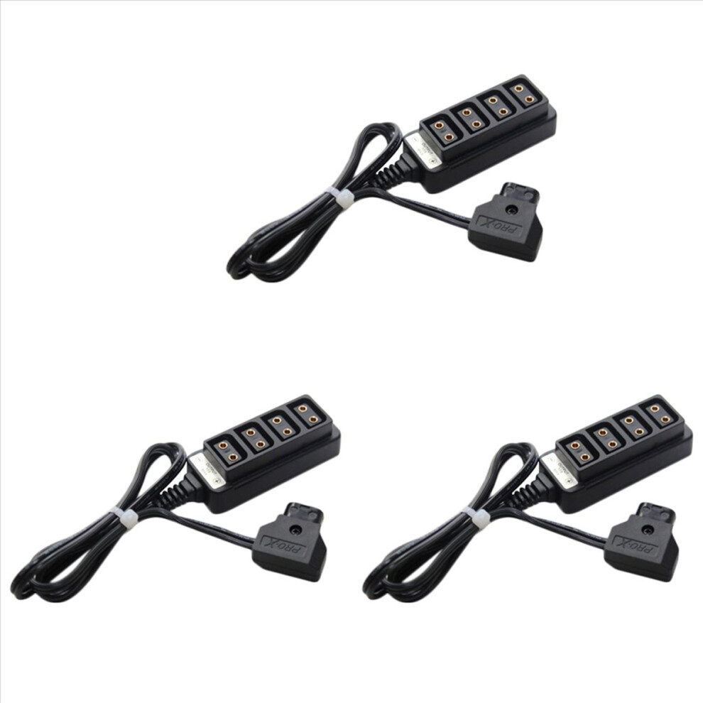 D-Tap Male To 4-Port P-Tap Female Camera Power Supply Distributor Black 4853188045624