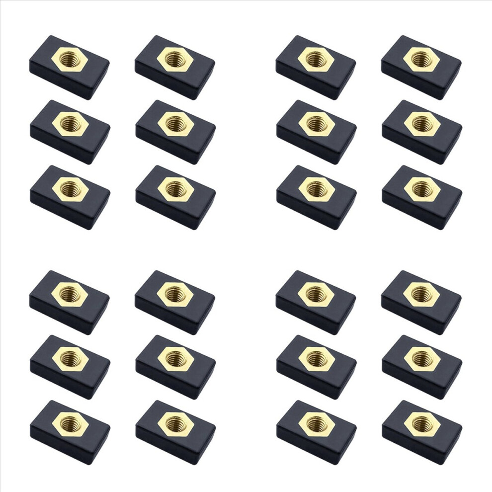 6Pcs M6 Copper Sliding Nut Slide Track Rail Base For Kayak Boat Canoe 4852133331454