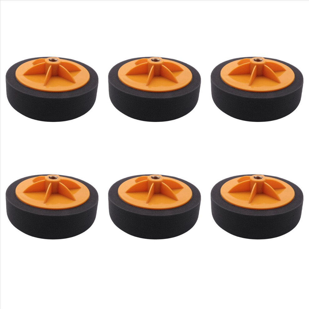 6 Inch/15Cm Car Polishing Waxing Pad Sponge M14 Wheel Tool Black 4853158895006