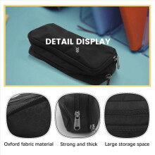 Big Capacity Pencil Case Oxford Storage Pouch Marker Pen Case Black