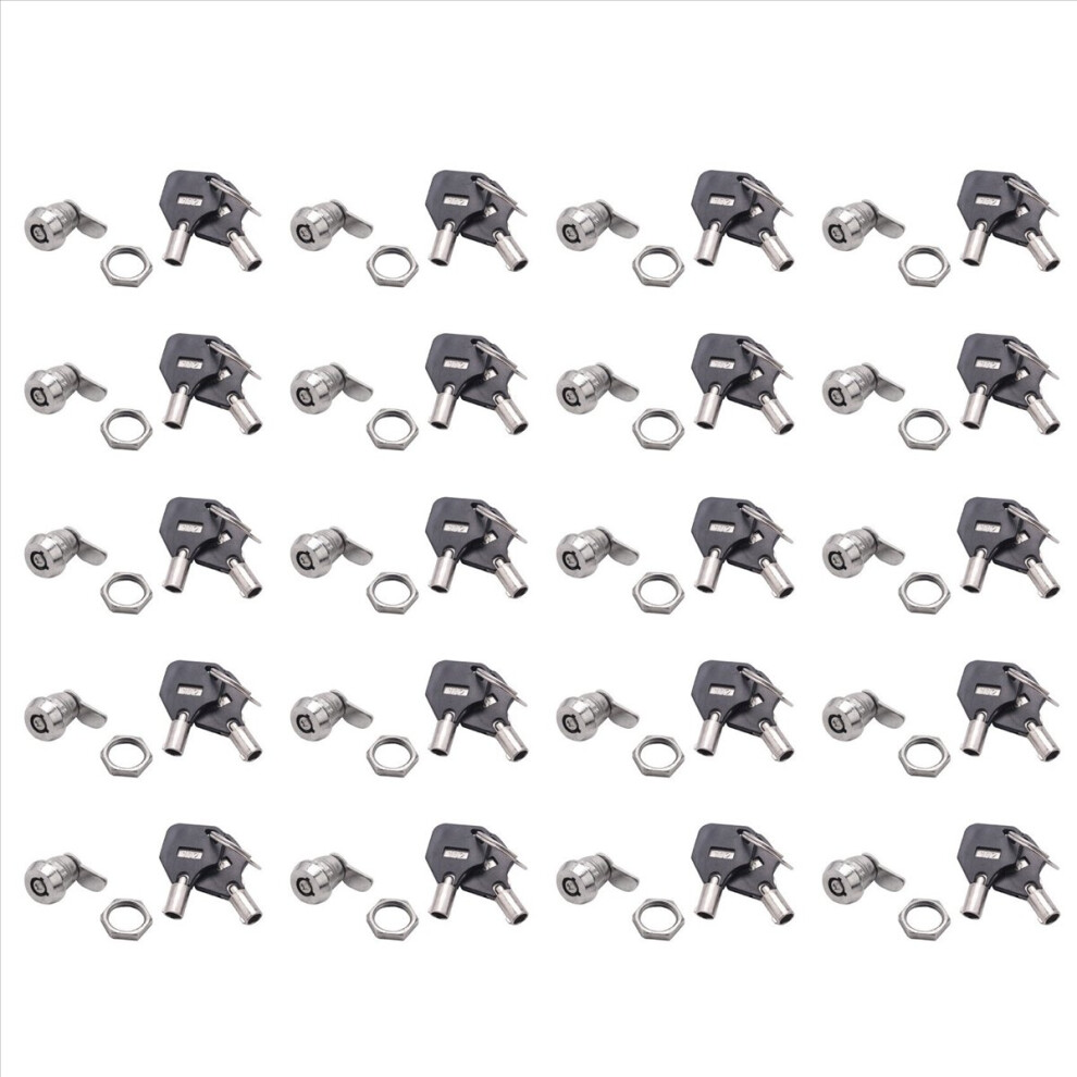 Cabinet Door Quarter Turn Security Tubular Cam Lock W Keys 4853158881641