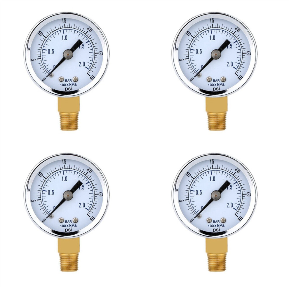0 - 30 Psi 0 - 2Bar Mini Dial Manometer Gage Doppelskala Schwarz 4853158868567