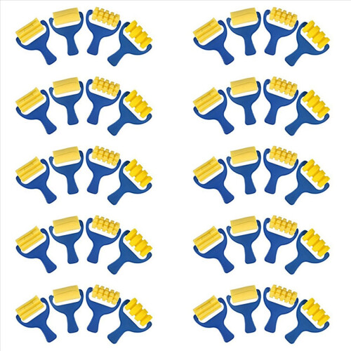 Set van 4 sponsverfrollers, DIY-schilderkwasten voor kinderen