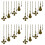 4Pcs Ceiling Fan Pull Chain Set,Bulb and Fan Pattern(Antique Bronze) 1