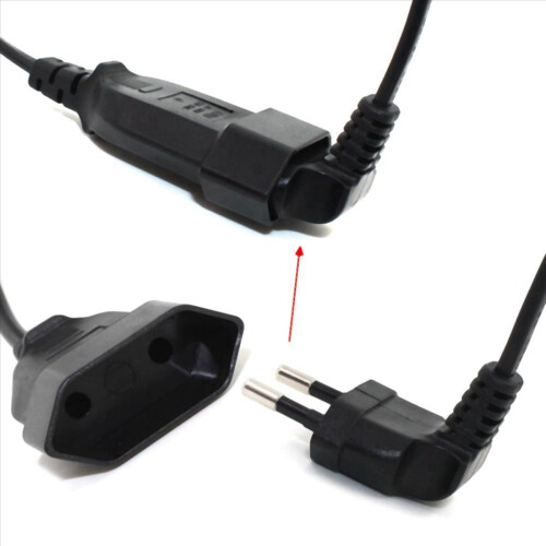 Europea Male Plug to Female Socket Power Cable for PC Computer (0.) 2