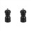 Wood Salt and Pepper Grinder Set Manual Mill Shaker, Solid Wood Black 1