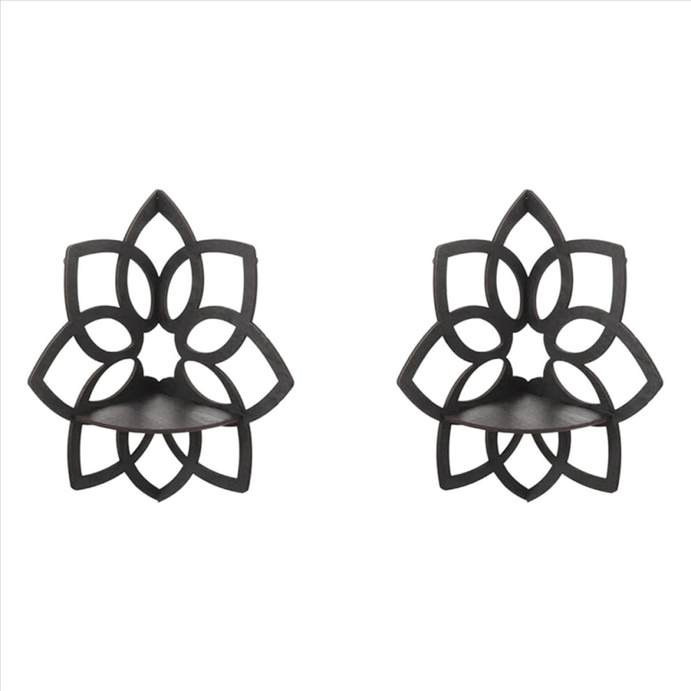 Wooden Flowers Wall Corner Shelves Floating Shelves Display Shelf 4853188018130