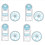 2 stuks multifunctionele geometrische liniaal, plastic cirkeltekentool 1