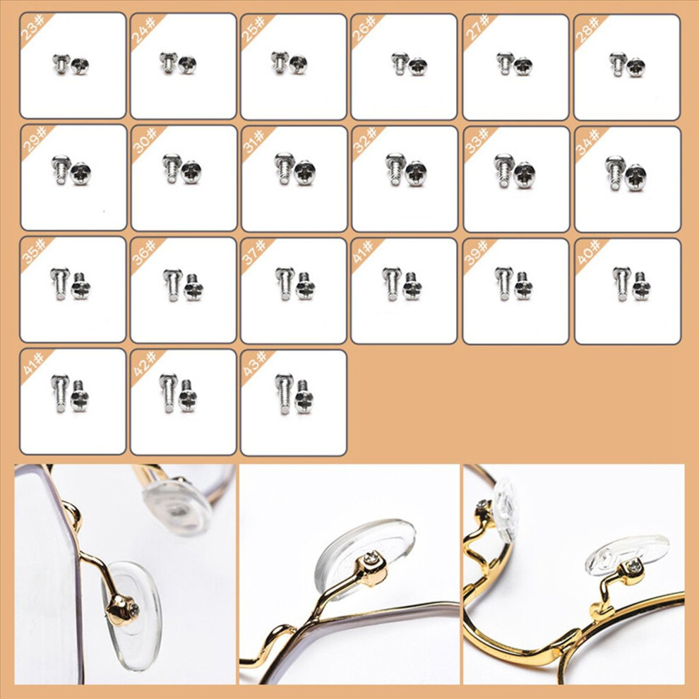 Markenlos Eyeglass Sunglass Repair Kit With Screws Tweezers Nuts Nose Pads