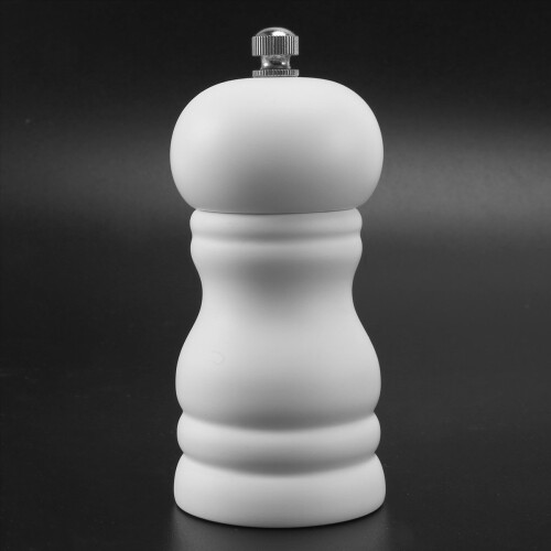Wood Salt and Pepper Grinder Set Manual Mill Shaker, Solid Wood White 1