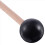 2Pcs Soft Rubber Head Sticks Wood Handle Bell Mallets Black 4