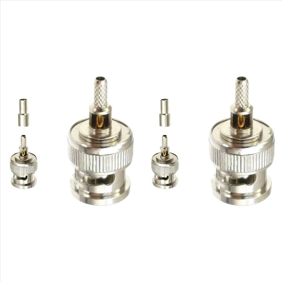 Bnc Male Plug Window Straight Crimp For Rg174 Rg316 Rg179 Cable 4853158852702