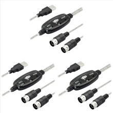 USB MIDI-kabeladapter, een mannelijke naar MIDI DIN met LED voor toetsenbord