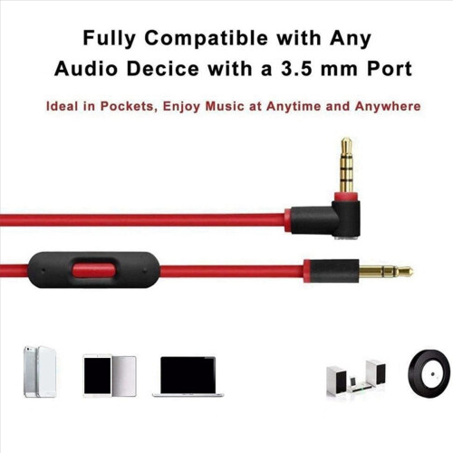 Audio Cable for By Headphones with Line Mic for Studio 1