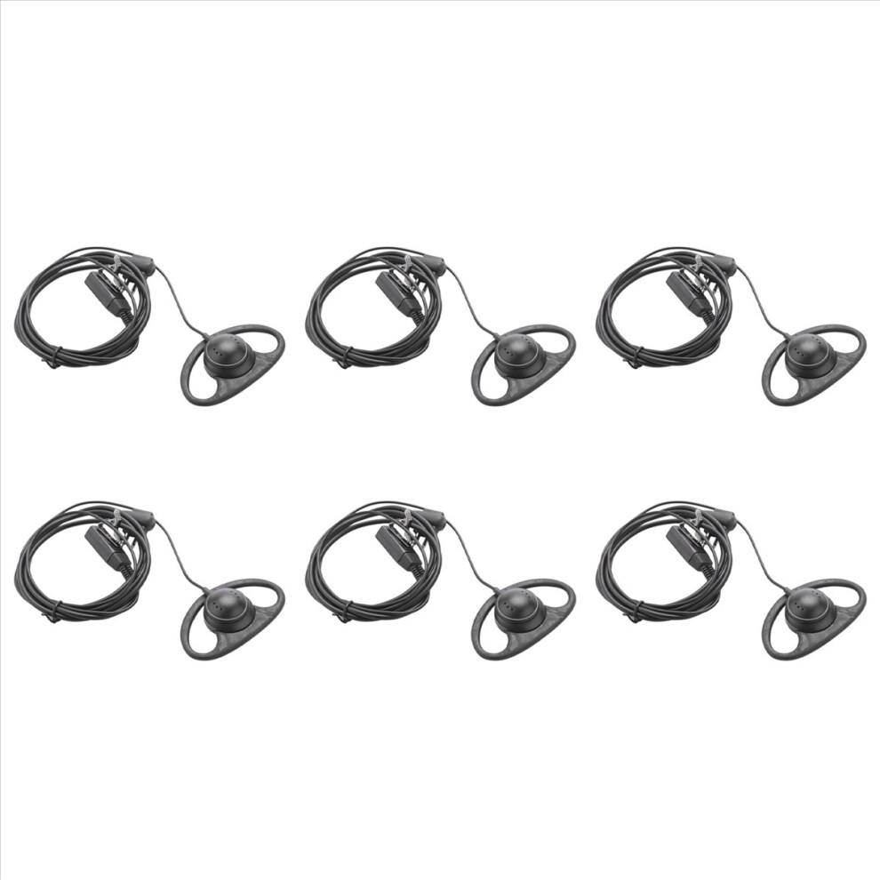 2 Pin Advanced D Shape Clip-Ear Ptt Headset Earpiece Mic 4853158881108