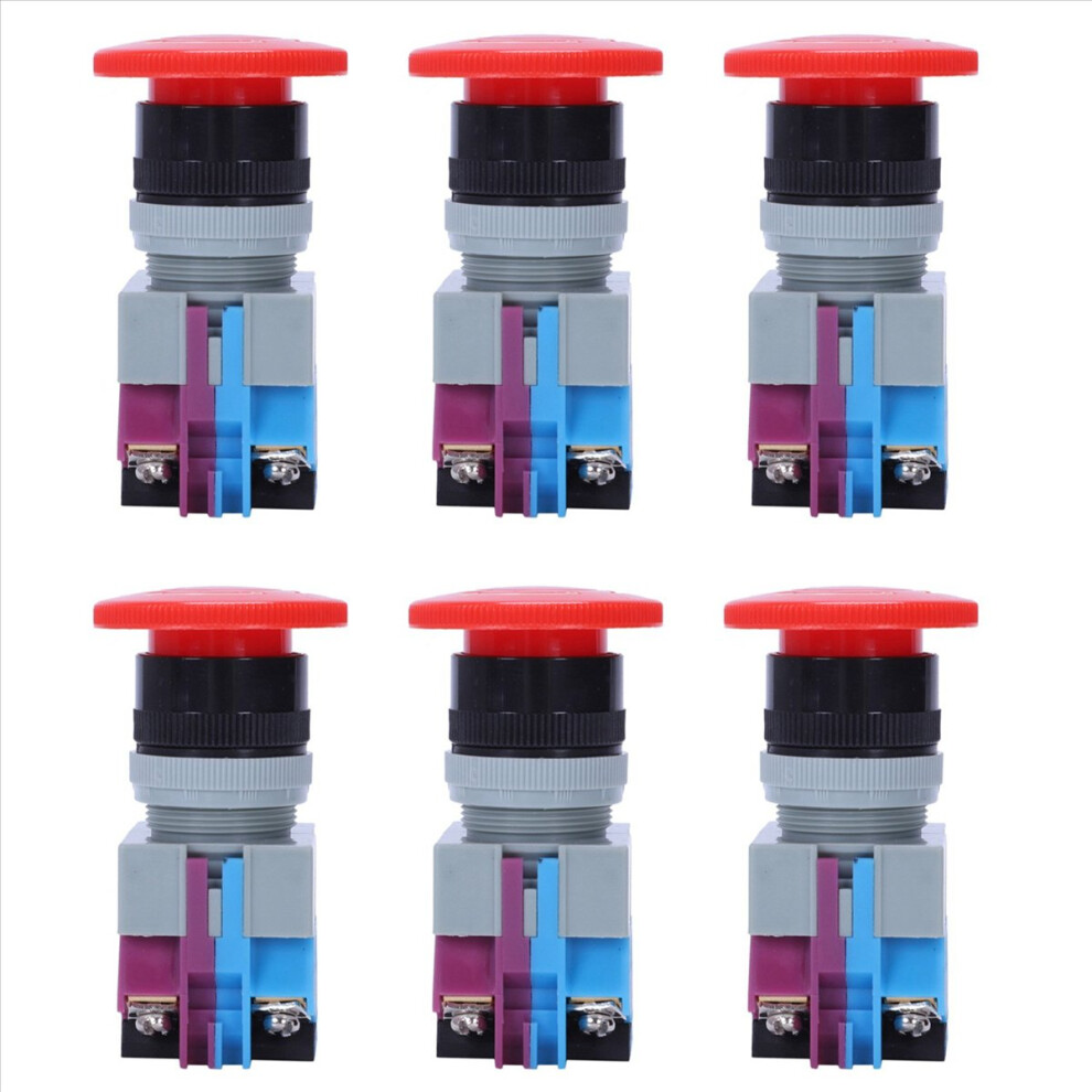 Ac 600V 10A Red Mushroom Emergency Stop Push Button Switch 22Mm No Nc 4852133344317