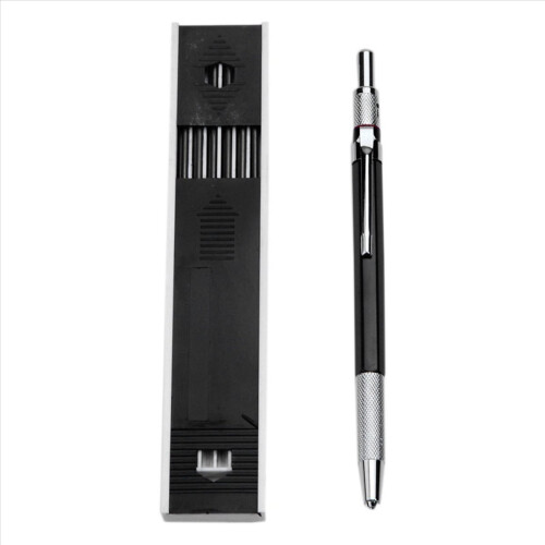 2.0mm Mechanical Pencil for Art Sketching with 12 Pcs Refill - Black 2