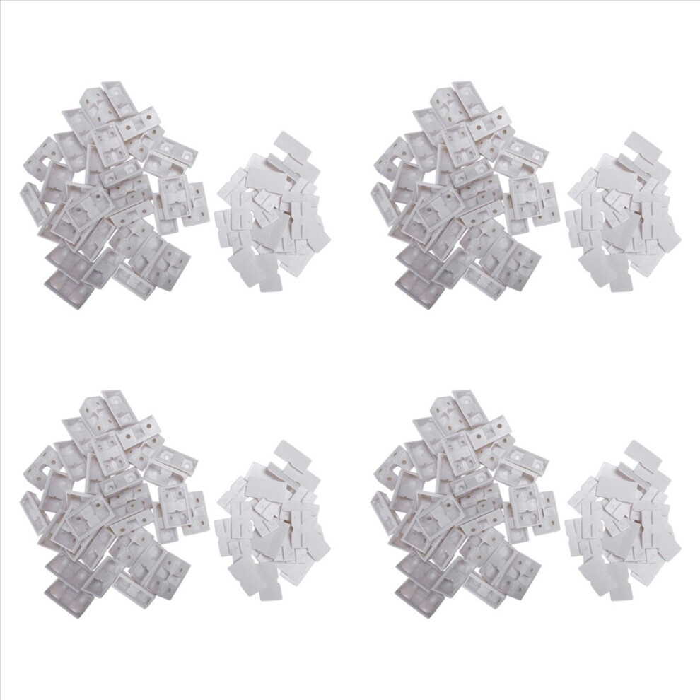 30Pcs Shelf Cabinet 90 Degree Corner Braces Angle Brackets White 4853158867324