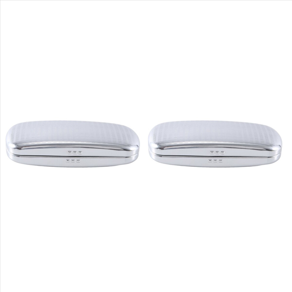 Markenlos Black Glasses Case, Eyeglasses Case Striped Spectacles Box Lining