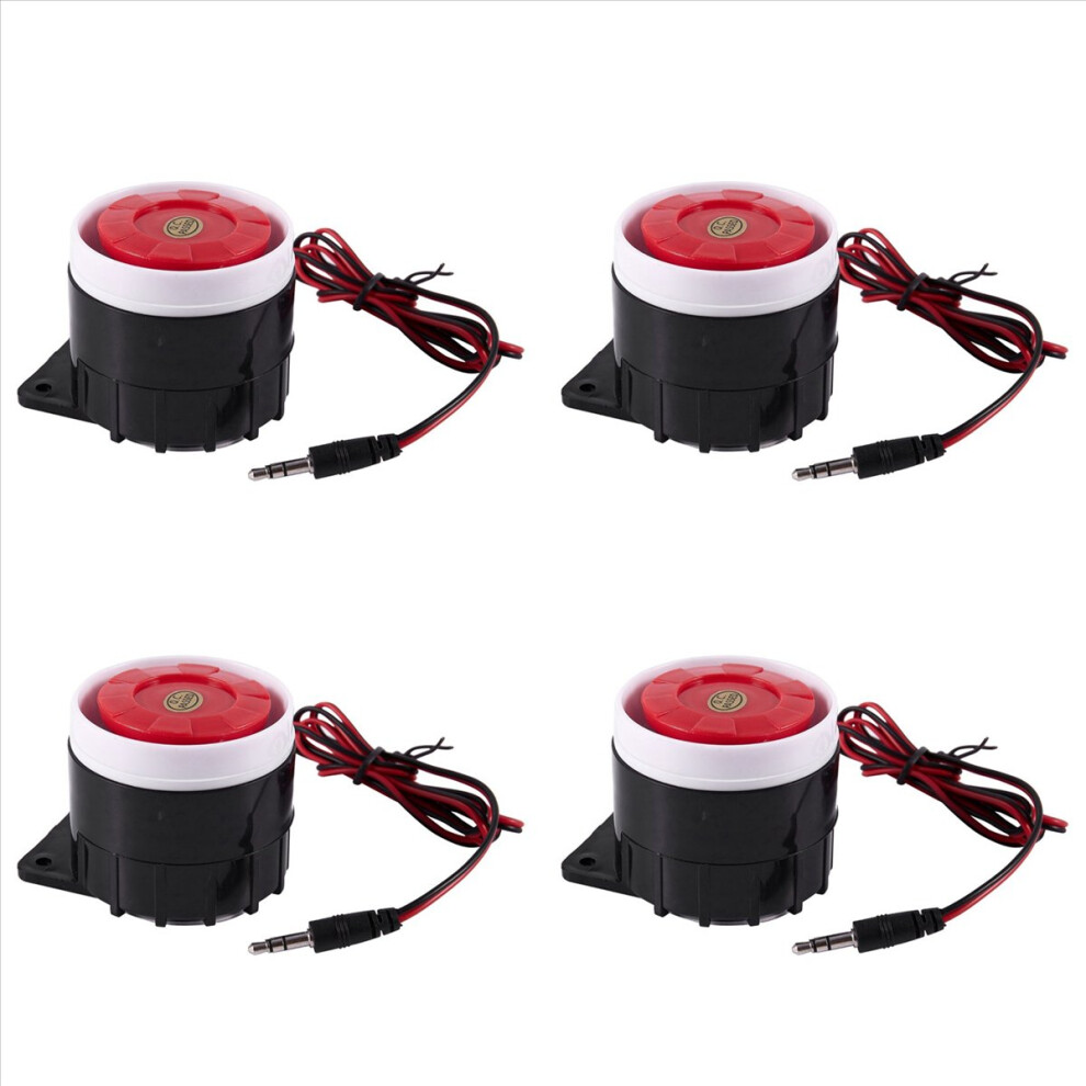 Continuous Sound Decibel Piezo Buzzer Dc 12V 120Db Black+Red 4853158890681