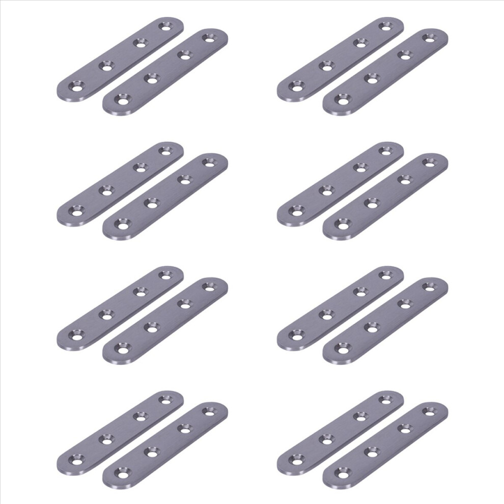 2X Flat Stainless Steel Repair Mending Fixing Plate Brackets Support 4853158872083