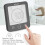 Digital bath clock, shower wall clock with temperature and humidity indicator function creative clock LCD screen installation method 3 5