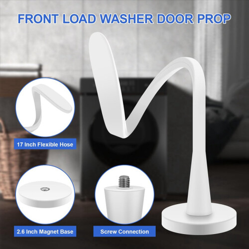 Support de porte de lave-linge à chargement frontal, facile à utiliser, blanc 1
