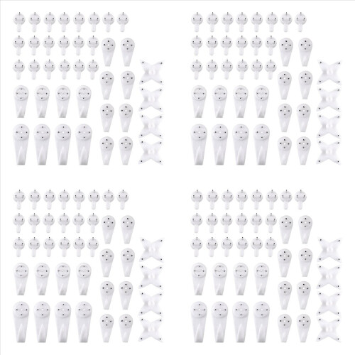 40Pcs Nail Screws Wall Hooks Picture Hangers