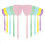 10 Pack Plastic Long Handle Fly Swat for Mosquito Multi-Color Random 7