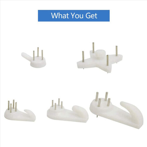 40Pcs Nail Screws Wall Hooks Picture Hangers 1