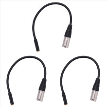Adaptador de microfone com conector XLR macho de 3 pinos para conector fêmea de 3,5 mm