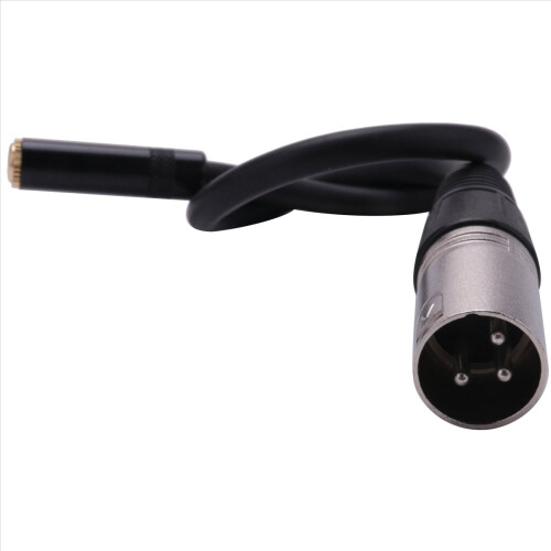 Adaptador de microfone com conector XLR macho de 3 pinos para conector fêmea de 3,5 mm 2