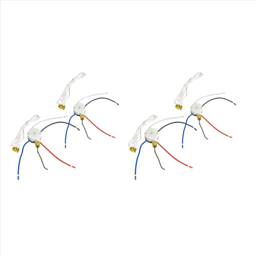 Ceiling Fan Pull Switch,Ze-208S E89885 3 Speed 4 Wire Fan Switch 4853188049158