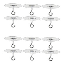 6Pcs Adhesive Ceiling Hooks for Popcorn Concrete Ceiling Wall