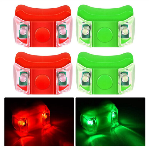 4 x Φώτα LED για Σκάφος, Γιοτ, Ποδήλατο, Τρέξιμο, Ψάρεμα (Κόκκινο, Πράσινο) 2
