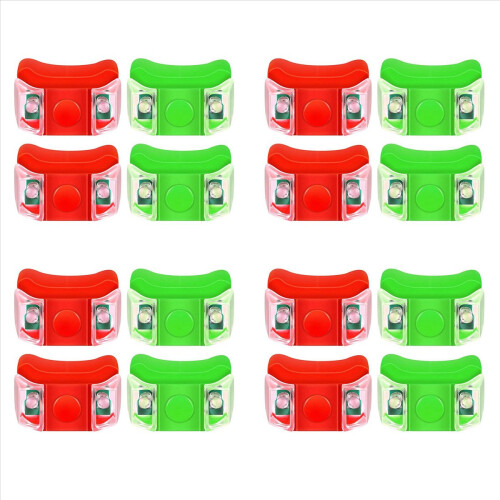 4 x Φώτα LED για Σκάφος, Γιοτ, Ποδήλατο, Τρέξιμο, Ψάρεμα (Κόκκινο, Πράσινο)