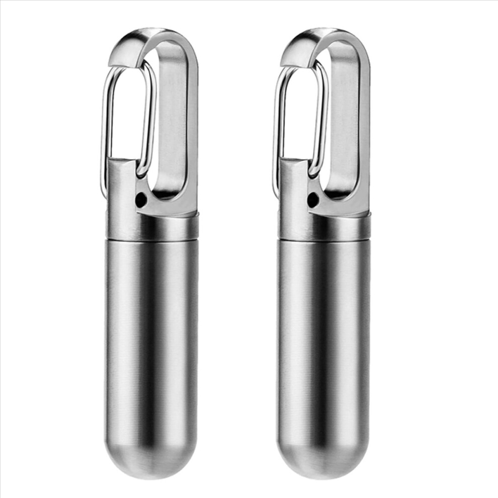 Markenlos Small Pocket Pill Box Keychain, Waterproof Case Travel Pill Container