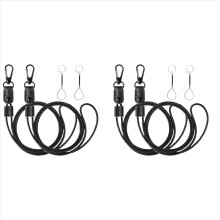2 Pcs Braided Leather Badge Lanyards for ID Badges Holders Keys B