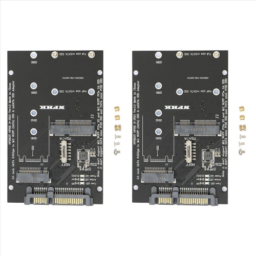 Conversor adaptador 2 em 1 de SSD M.2 NGFF MSATA para SATA de 2,5 polegadas 6,0 Gbps