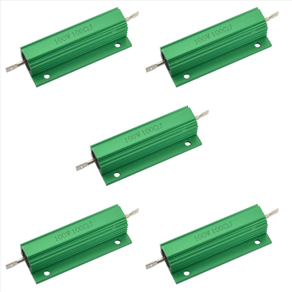 Aluminum Shell 100W Watt 100 Ohm Wirewound Power Resistor 4853158890711