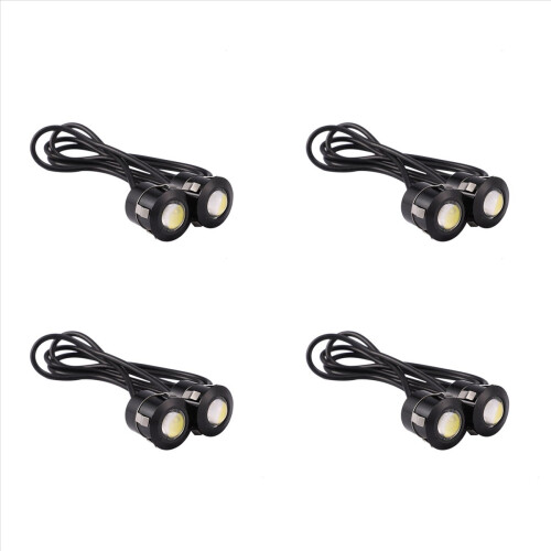 2pcs LED Eagle Eye Backup Light White Light 9W black