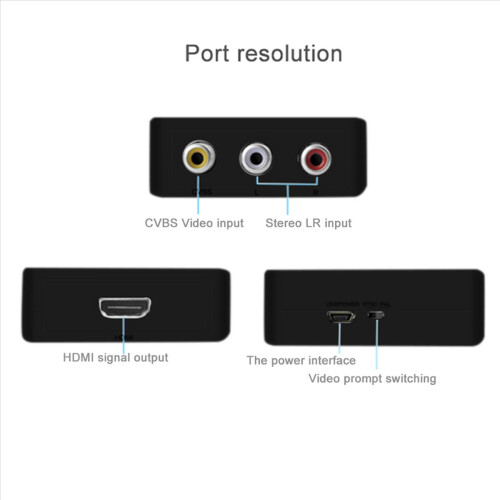 to AV to Converter Adapter for TV/PC/ / STB/ 2